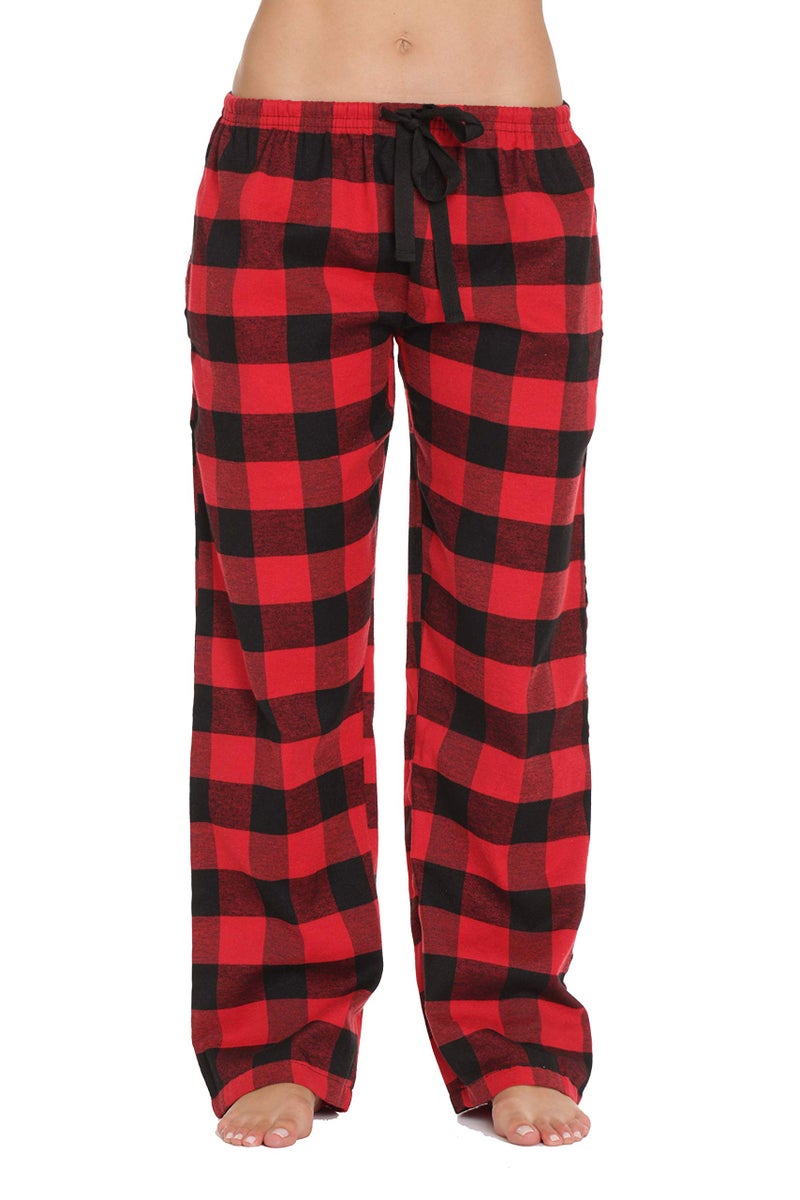 #followme Flannel Pajama Pants for Women Sleepwear PJs 45805-10195-RED-S - Image 1